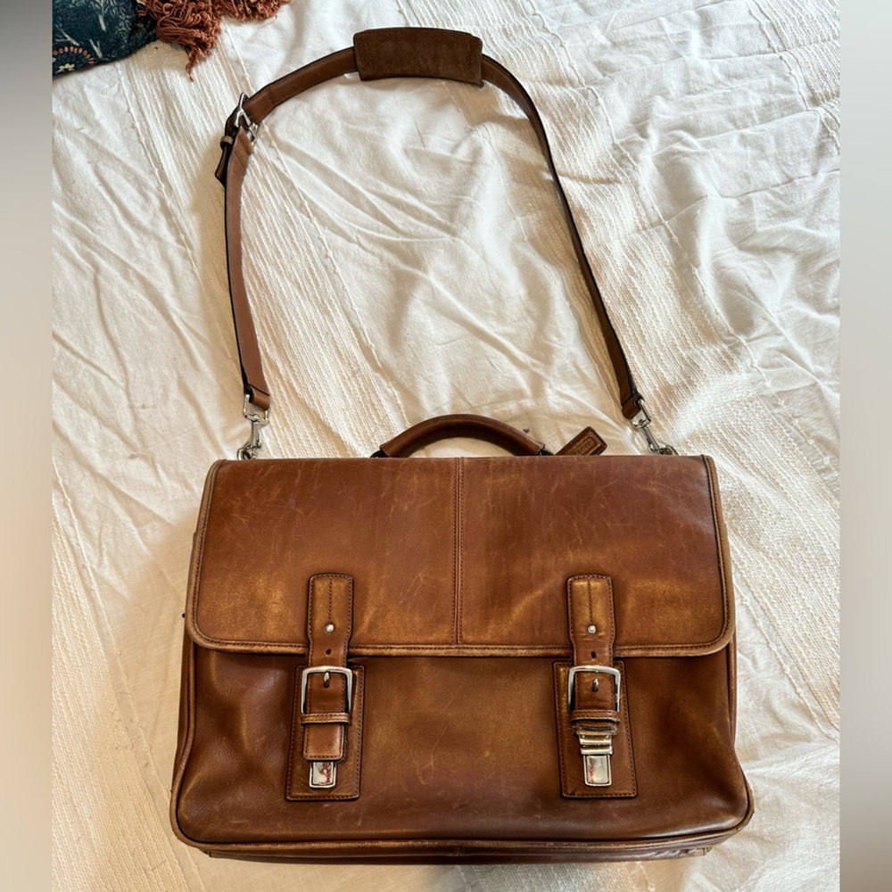 Coach Brown Leather Men's Briefcase